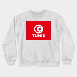 Tunis City in Tunisian Flag Crewneck Sweatshirt